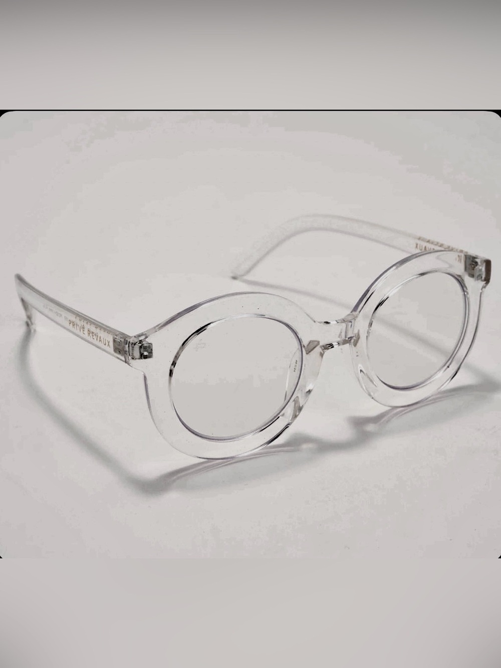 PRIVE REVAUX || Clear Round Frame Women's Glasses - Transparent
